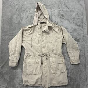 Vintage 90s Billy Blues Anorak Utility Safari Jacket Womens M Beige Made in USA